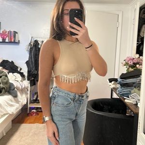 Zara diamonte top